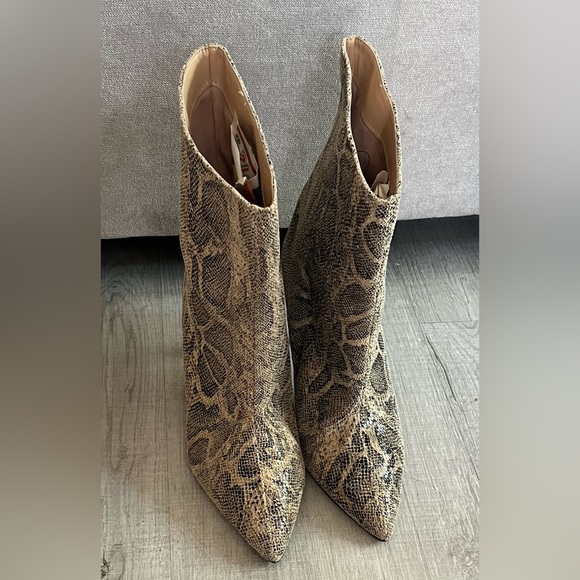 Express Asymmetrical Snakeskin Boot - Picture 2 of 9